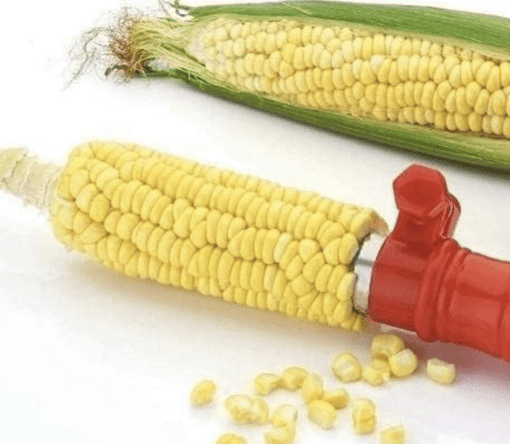 Plastic and Stainless Steel Sweet Corn Cutter Peeler (Multicolor) - Image 3